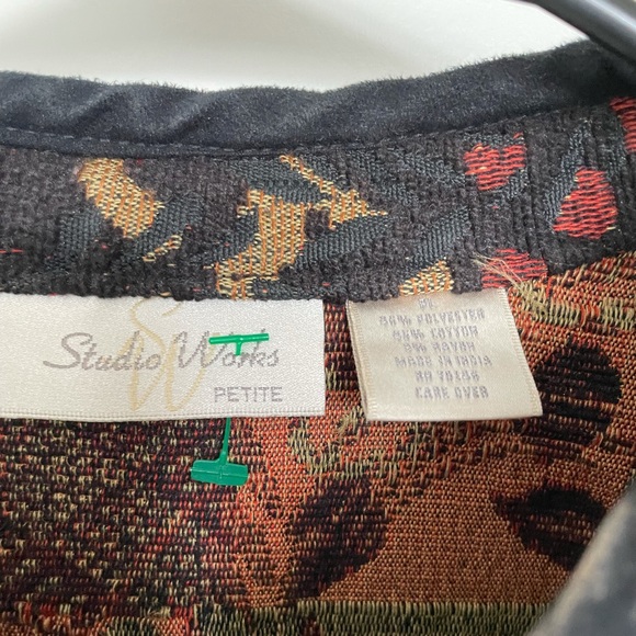 Vintage Collarless Blazer Jacket - Picture 3 of 6